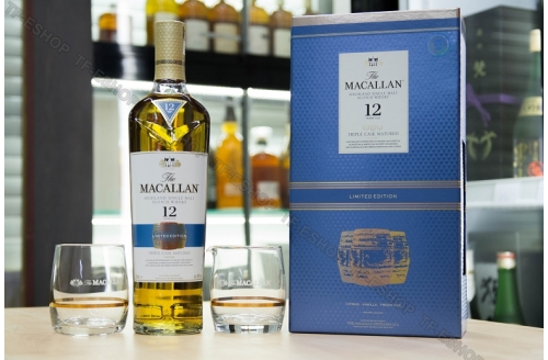 麥卡倫 Macallan Fine Oak 12 Year Triple Cask 700ml (2018/19) Limited Edition(連杯套裝)